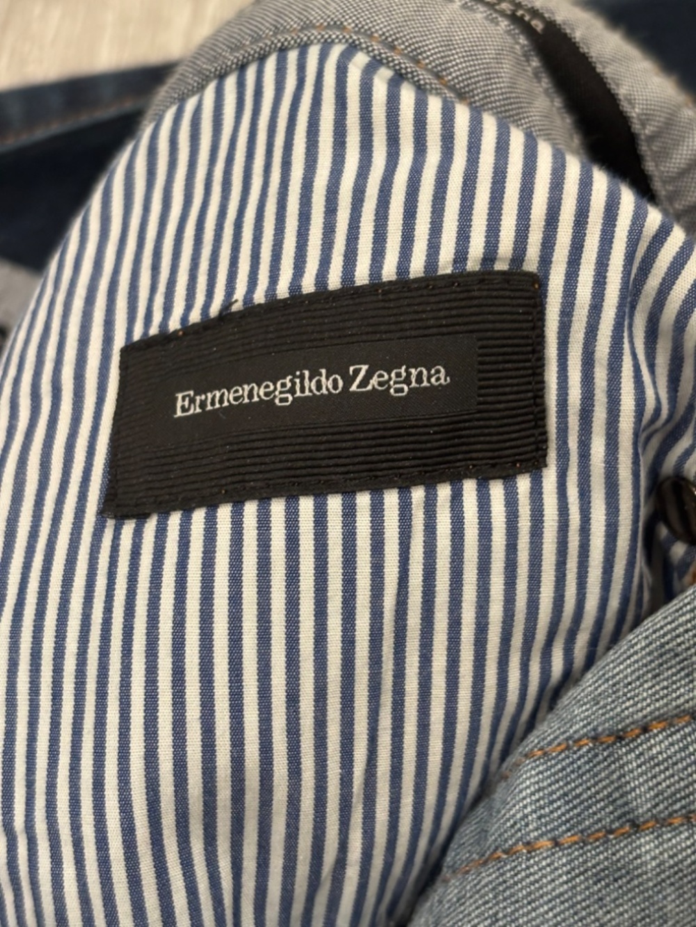 Ermenegildo Zegna Jeans Mens 33x31 Cotton Denim Straight Leg Slim Indigo Italy - Picture 6 of 9